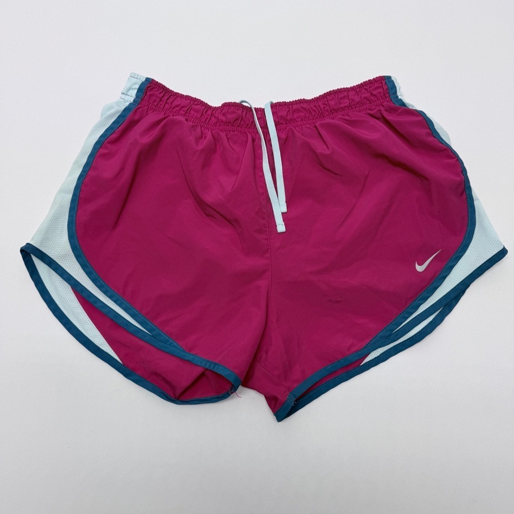 Nike Dri-FIT Tempo Running Shorts Pink Blue Mesh Womens Medium 831558-616
